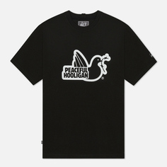 Мужская футболка Peaceful Hooligan Outline Dove, цвет чёрный, размер XXXL
