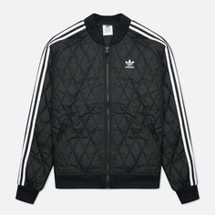 Мужская олимпийка adidas Originals Adicolor Quilted SST, цвет чёрный