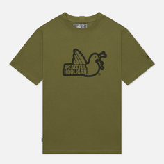 Мужская футболка Peaceful Hooligan Outline Dove, цвет оливковый