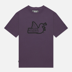 Мужская футболка Peaceful Hooligan Outline Dove, цвет фиолетовый