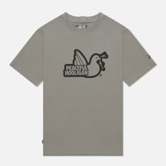 Мужская футболка Peaceful Hooligan Outline Dove, цвет серый