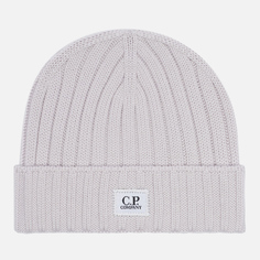 Шапка C.P. Company Extra Fine Merino Wool Logo, цвет серый