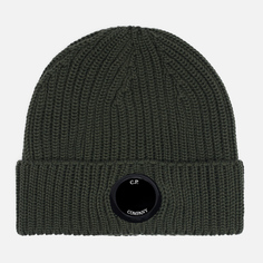Шапка C.P. Company Extra Fine Merino Wool, цвет оливковый