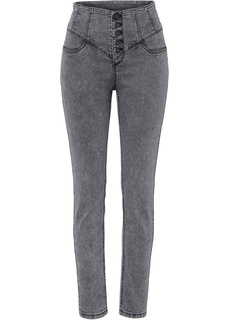 Джинсы Skinny c размытым рисунком Bonprix