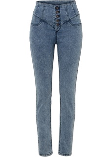 Джинсы Skinny c размытым рисунком Bonprix