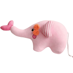 Мягкая игрушка Super01 Слон 20 см цвет: розовый