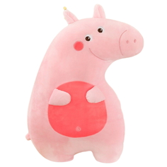 Мягкая игрушка Super01 Свинья 40 см цвет: розовый