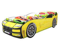 Кровать-машина карлсон турбо (без доп. опций) (magic cars) желтый 75x48x178 см.