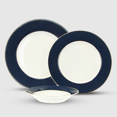 Сервиз столовый Macbeth bone porcelain Navy Blue 18 предметов 6 персон