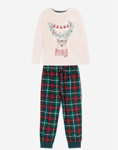 Пижама с новогодним принтом для мальчика Gloria Jeans