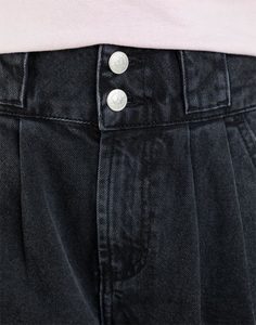 Джинсы New Mom с широким поясом и защипами Gloria Jeans