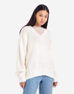 Молочный пуловер oversize Gloria Jeans