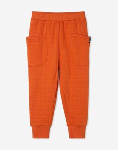Оранжевые стёганые спортивные брюки Jogger для мальчика Gloria Jeans