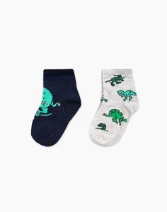 Носки с динозаврами для мальчика 2 пары Gloria Jeans