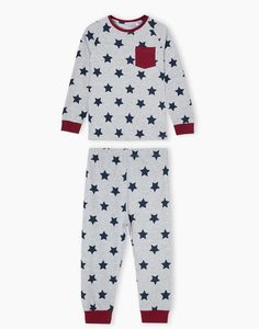 Серая пижама со звёздочками для мальчика Gloria Jeans