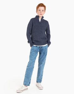 Джинсы Comfort fit с принтованным поясом для мальчика Gloria Jeans
