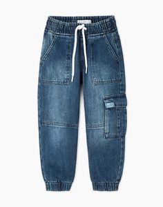 Джинсы Jogger с карманом-карго и нашивкой для мальчика Gloria Jeans
