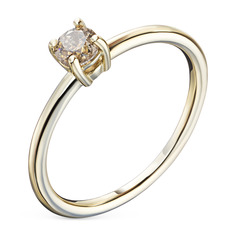Кольцо из желтого золота с бриллиантом э0301кц08210868 ЭПЛ Даймонд