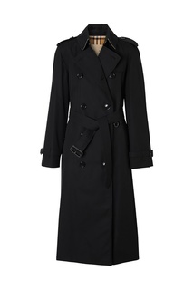 Удлиненный черный тренч Waterloo Burberry