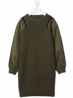 Diesel Kids платье миди в рубчик