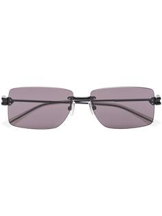 Bottega Veneta Eyewear солнцезащитные очки в прямоугольной оправе