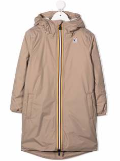 K Way Kids парка с полосками и капюшоном