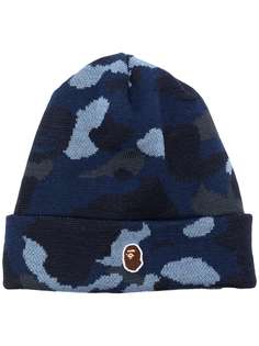 A BATHING APE® шапка бини с нашивкой-логотипом Bape