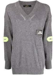 TWINSET джемпер с V-образным вырезом и логотипом