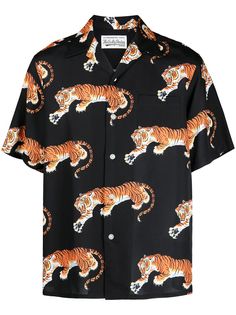 Wacko Maria гавайская рубашка с принтом из коллаборации с Tim Lehi