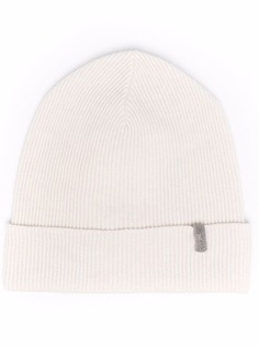 Brunello Cucinelli кашемировая шапка бини в рубчик
