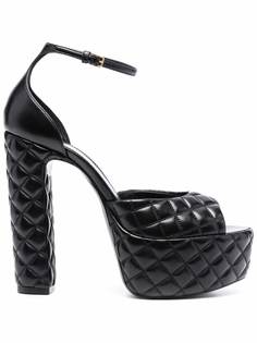 Saint Laurent стеганые босоножки
