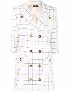 Elisabetta Franchi двубортное платье в клетку