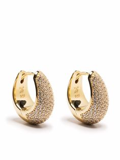 Tom Wood серьги-кольца из желтого золота с бриллиантами