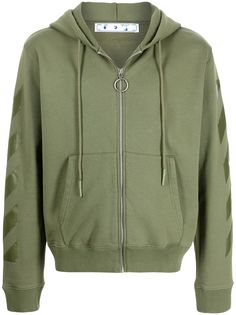 Off-White худи на молнии с логотипом Arrows