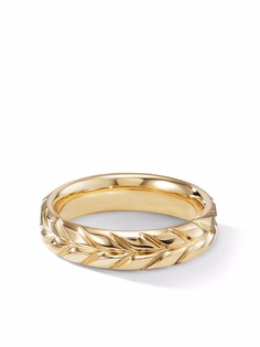 David Yurman кольцо Chevron из желтого золота