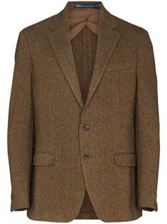 Polo Ralph Lauren однобортный пиджак с узором в елочку