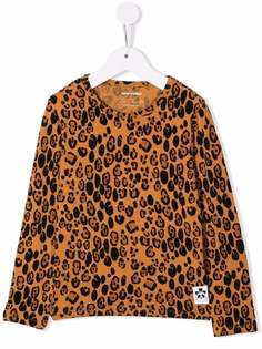 Mini Rodini футболка с длинными рукавами и леопардовым принтом