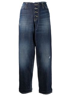 Emporio Armani широкие джинсы с необработанными краями