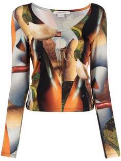 Paloma Wool топ с длинными рукавами и графичным принтом