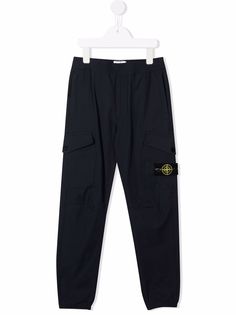Stone Island Junior брюки карго с нашивкой