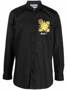 Moschino рубашка с графичным принтом