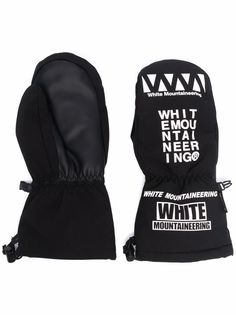 White Mountaineering варежки с логотипом