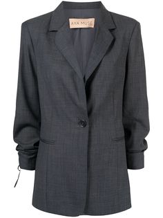 Aya Muse однобортный пиджак с завязками на рукавах
