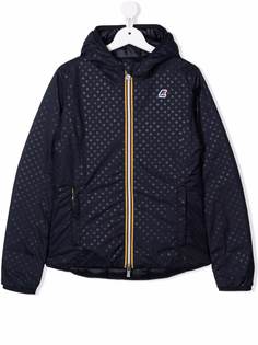 K Way Kids пуховик в горох с капюшоном
