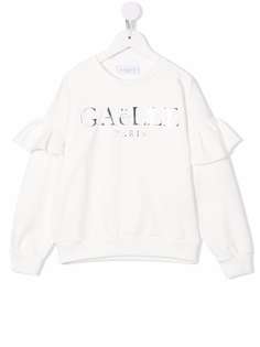 Gaelle Paris Kids толстовка с тисненым логотипом