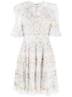 Needle & Thread платье мини с вышивкой и воротником