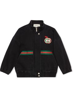 Gucci Kids джинсовая куртка с логотипом Interlocking G