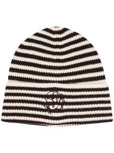 GANNI шапка бини в полоску
