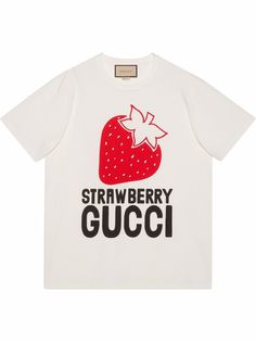 Gucci футболка с принтом Strawberry Gucci