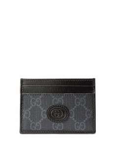 Gucci картхолдер с нашивкой-логотипом и узором GG